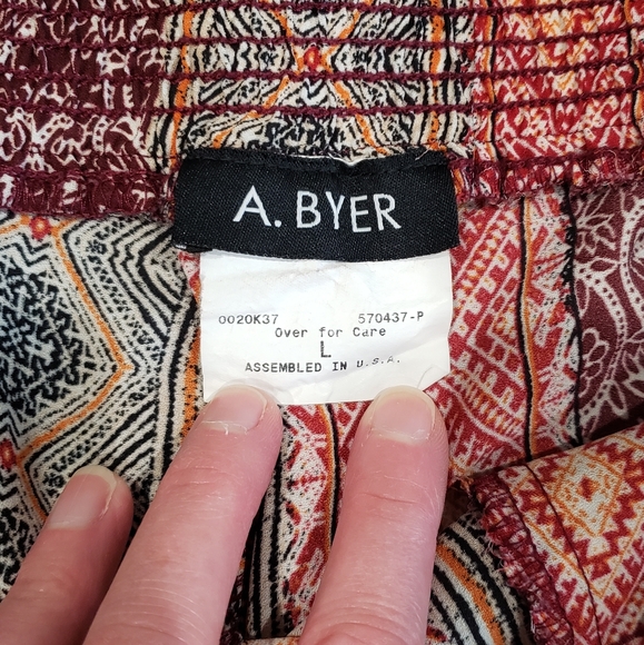 💐🌻 A. Byer Lightweight Boho Palazzo Pants Size medium. Sz8-10🌸🌼🌸 pockets! - Picture 3 of 7